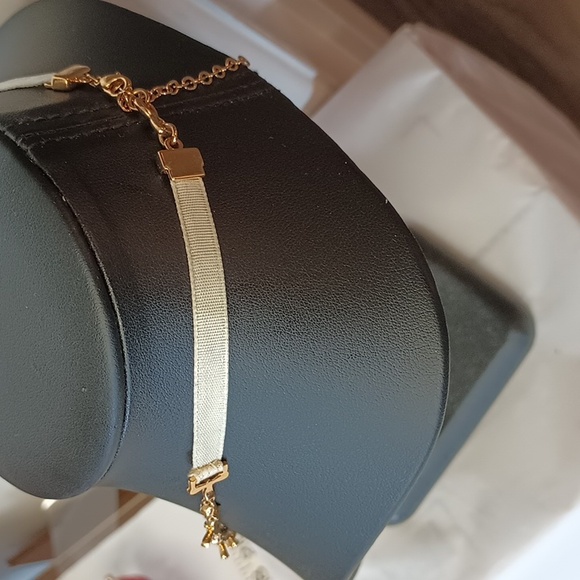 Gold toned vintage necklace with stones - Picture 4 of 5